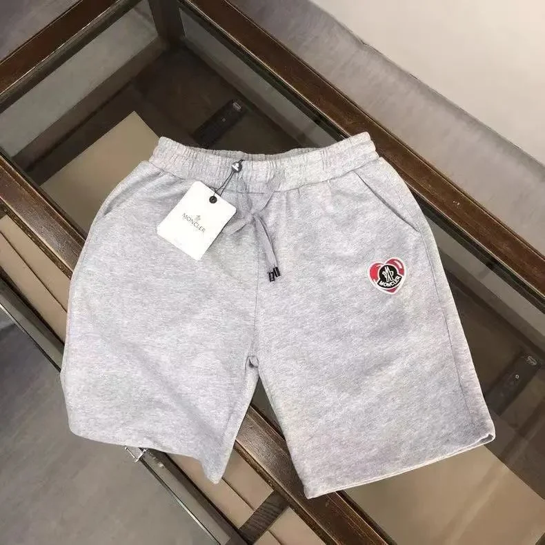 Moncler Grey Heart Patch Shorts