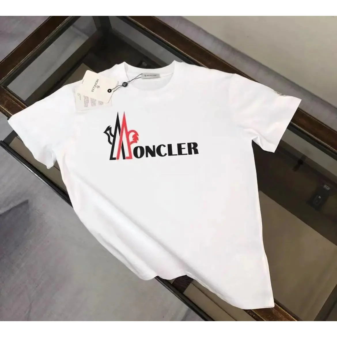 Moncler White Logo T-Shirt
