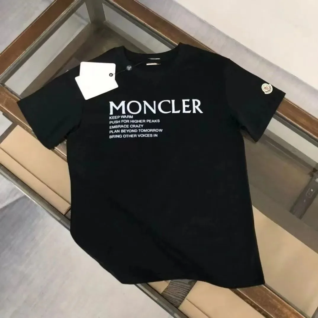 Moncler Black Logo Print T-Shirt