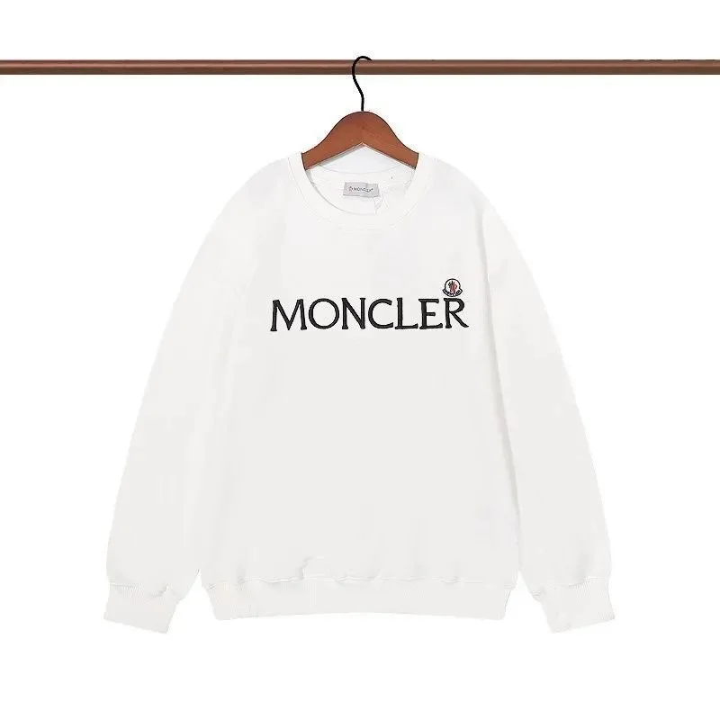 Moncler White Logo Crewneck Sweatshirt