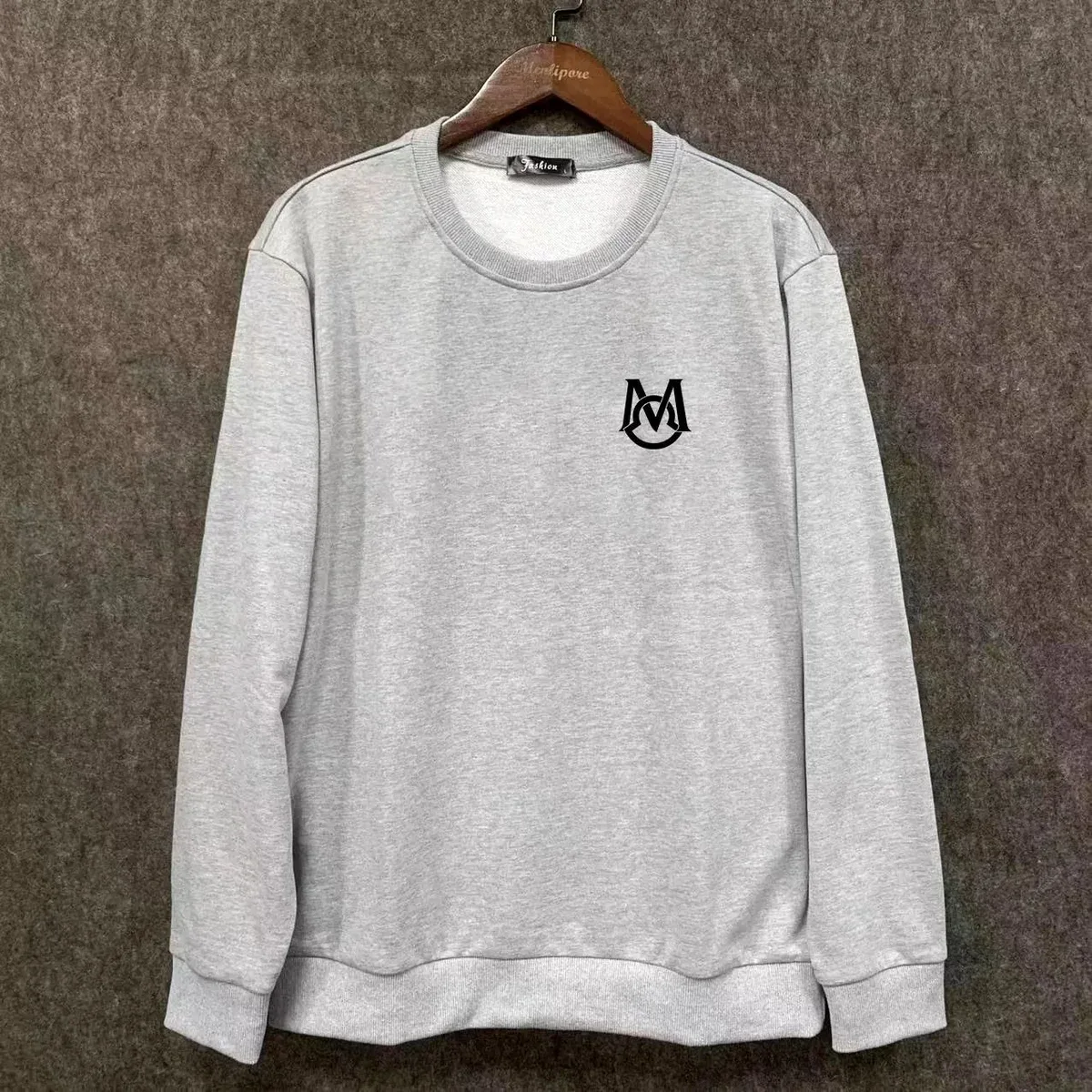 Unisex Grey 'M' Logo Sweatshirt