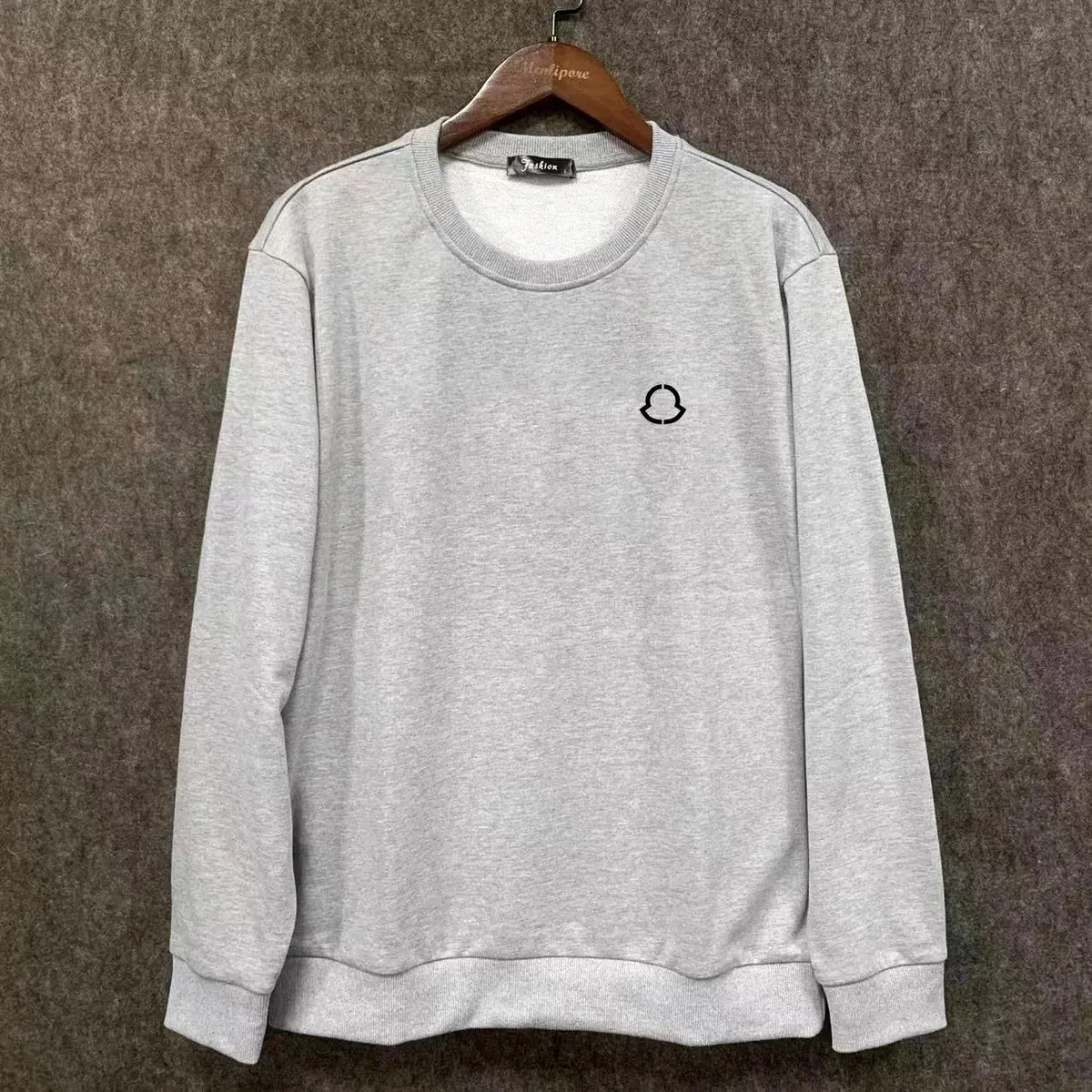 Moncler Grey Logo Crewneck Sweatshirt