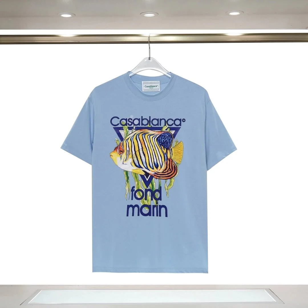 Casablanca Fond Marin Blue T-Shirt