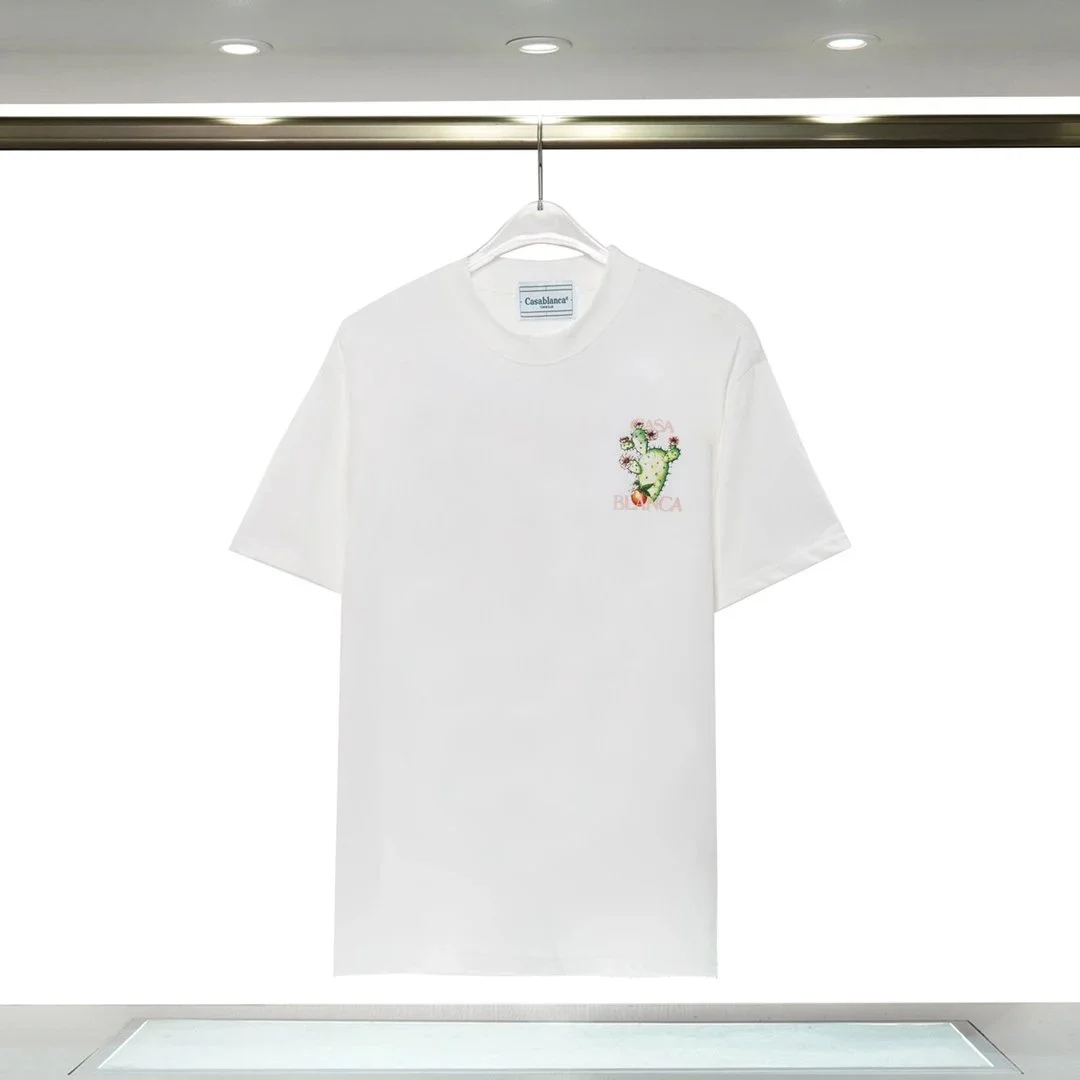 Casablanca White Cactus Print T-Shirt