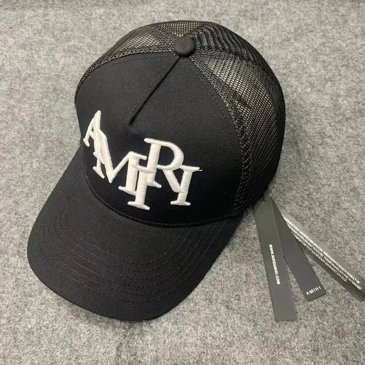 Amiri AMIRI Logo Black Trucker Cap