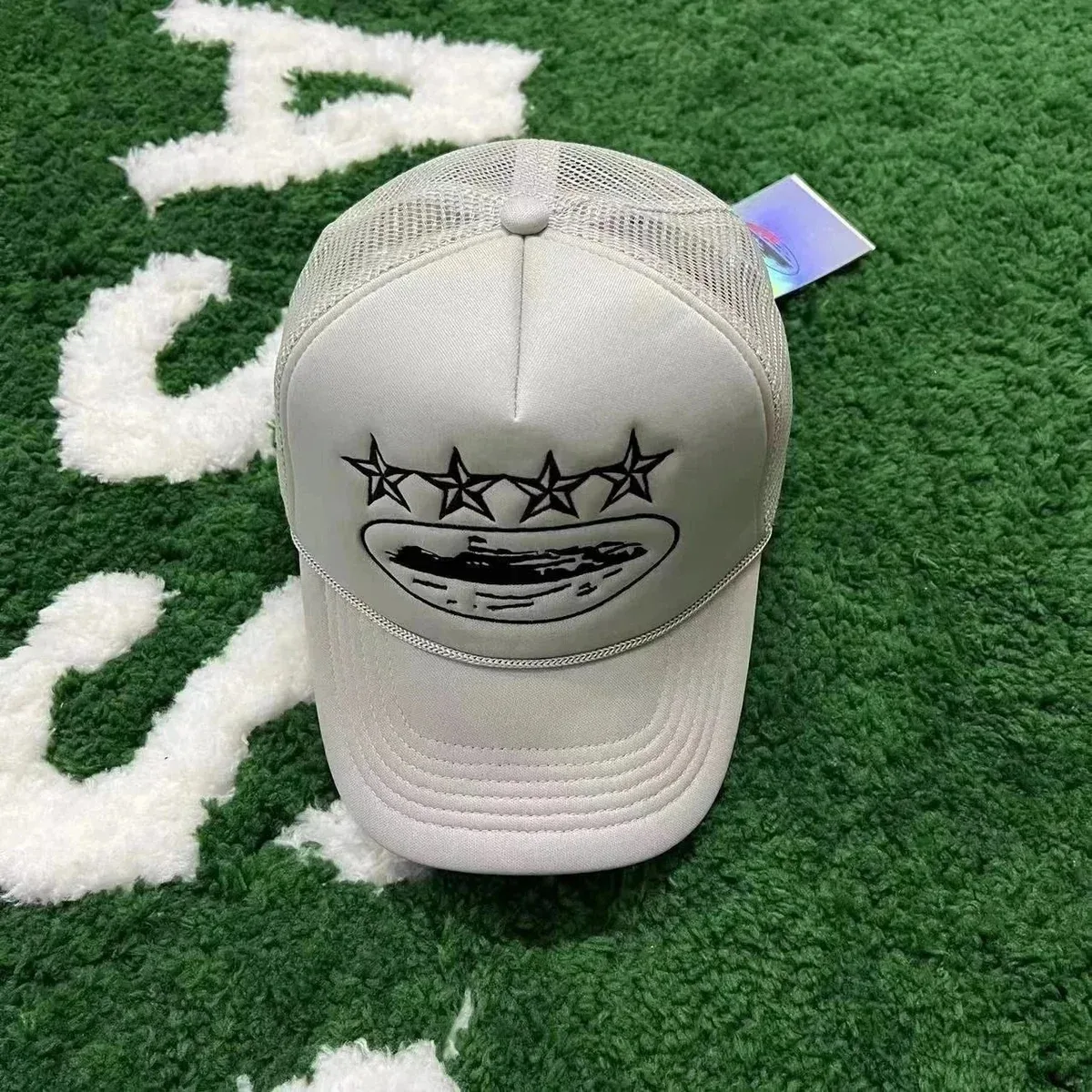 Light Grey 72hours Cap with Embroidered Star Design Headwear