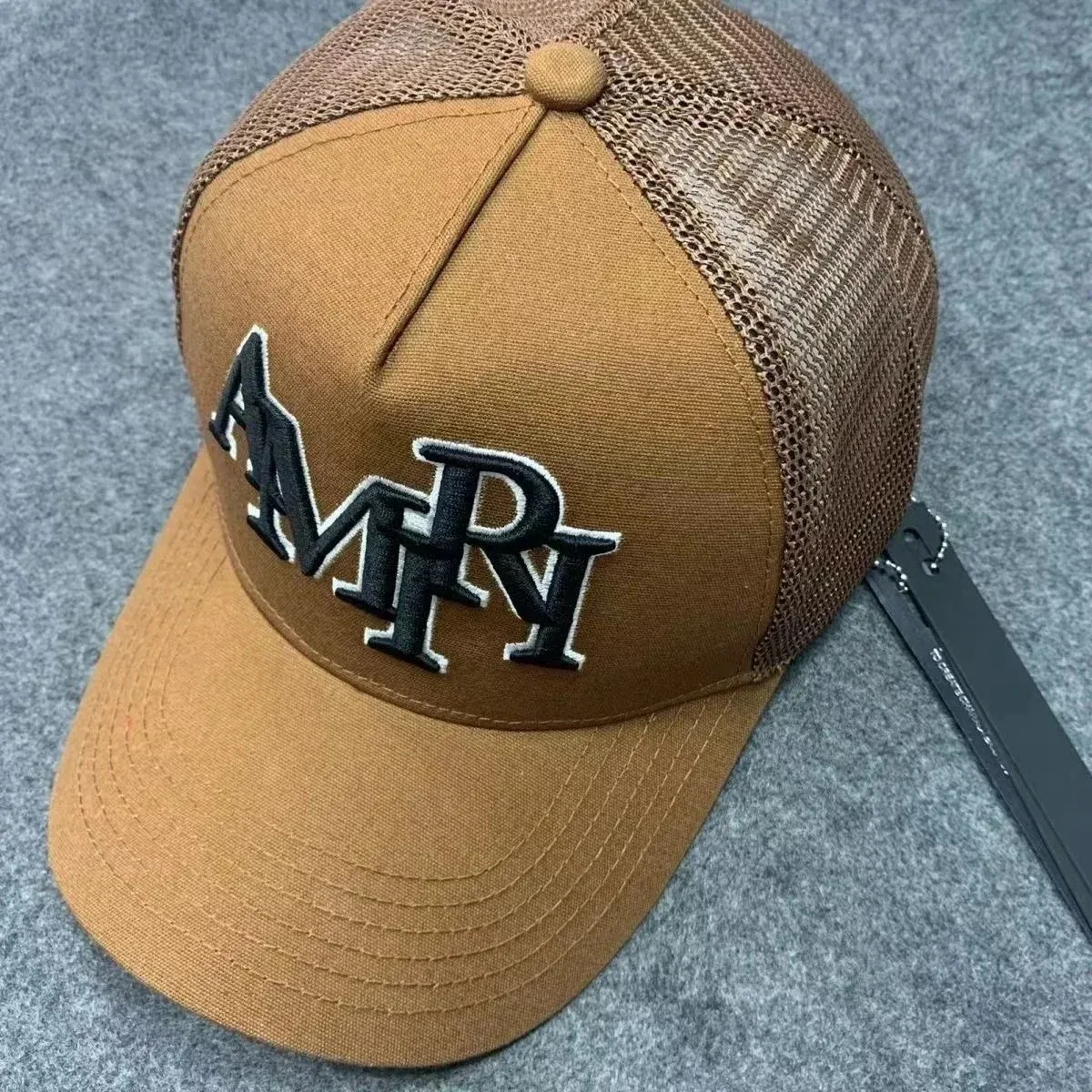 Amiri AMRI Logo Trucker Cap Camel