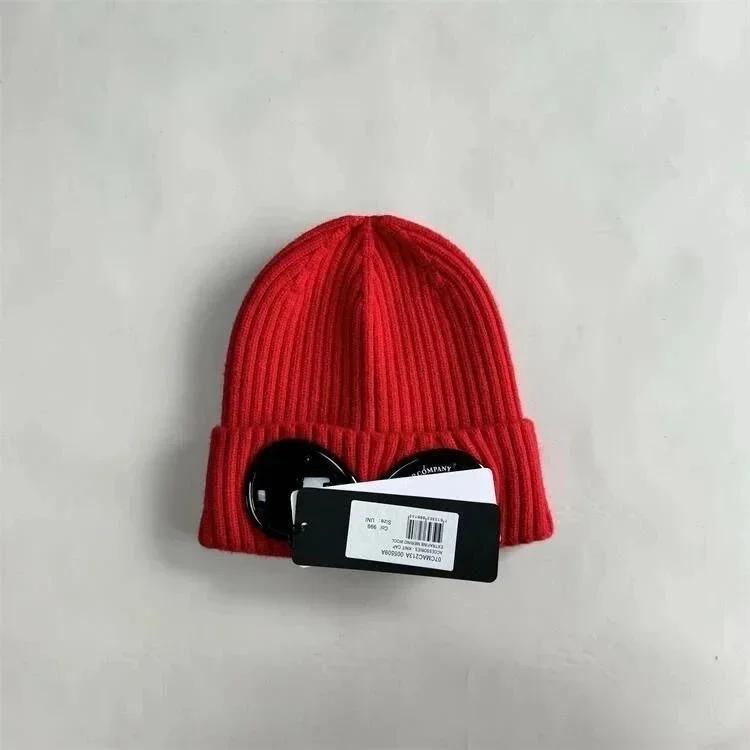 CP Company Goggle Red Beanie Hat