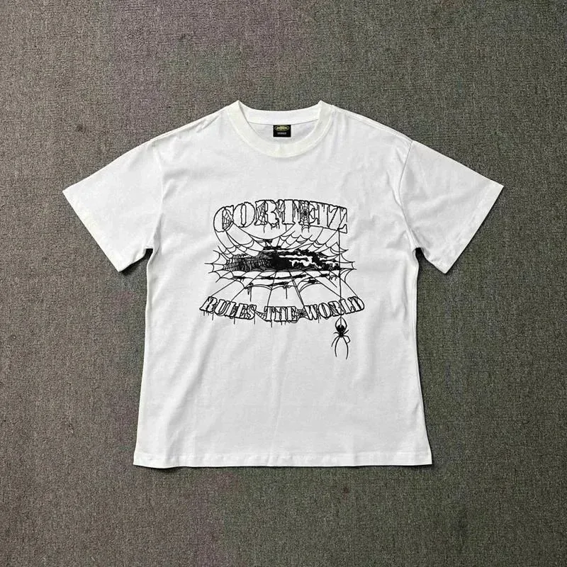 White 'Gorgetz Rules the World' Graphic T-Shirt