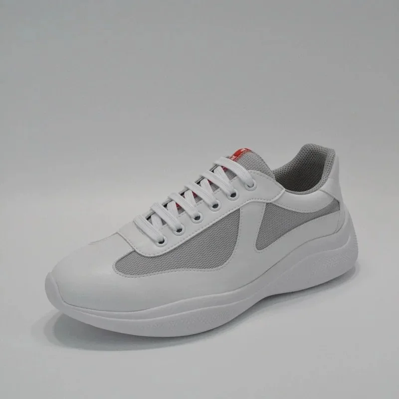 Prada Runners White Leather Sneakers