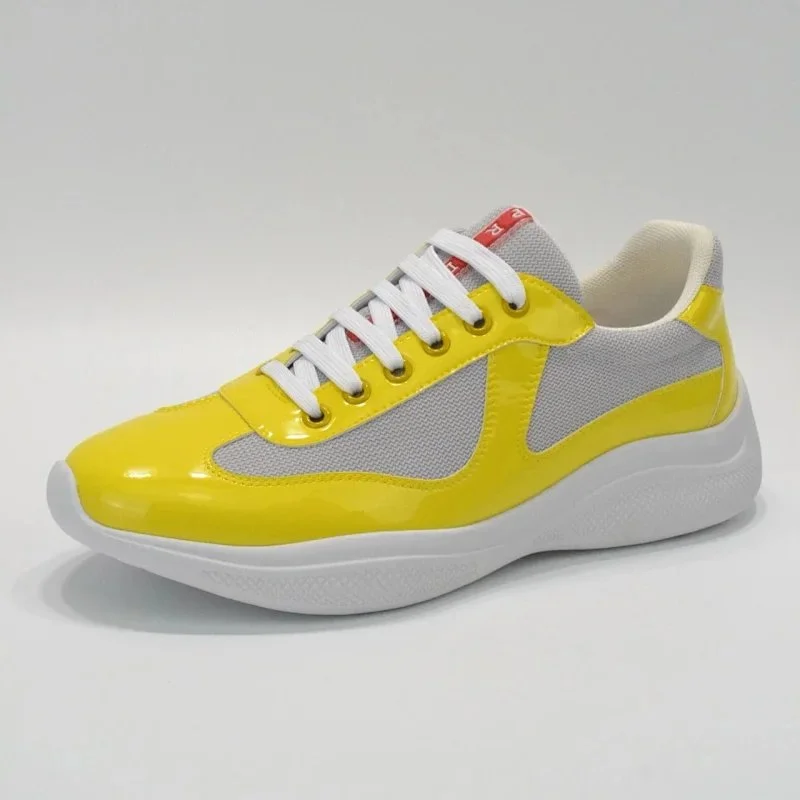 Prada Runners Yellow & Grey Sneakers