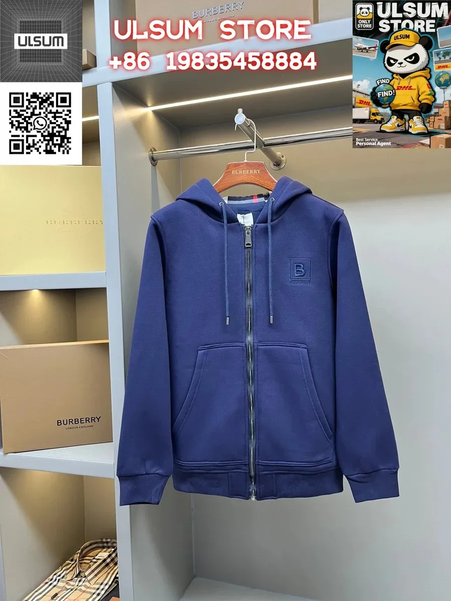 Burberry Navy Hoodie Sweatshirt