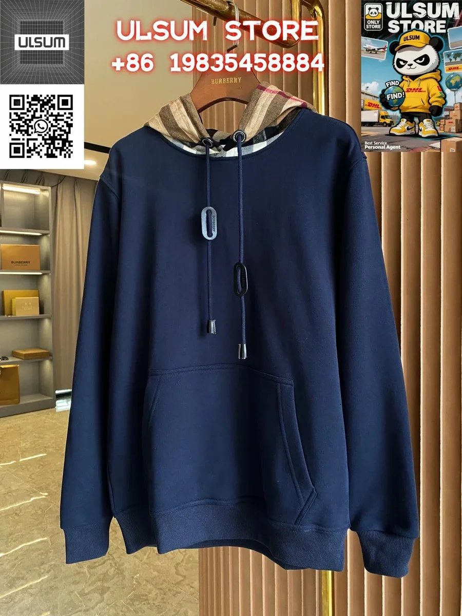 Burberry Navy Hoodie Sweatshirt