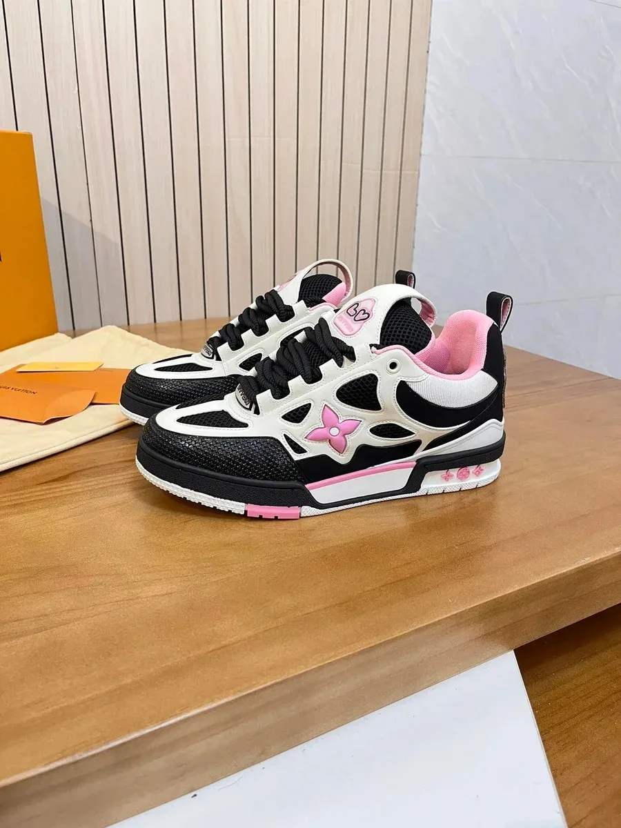 Louis Vuitton LV Trainer Black & Pink Sneakers