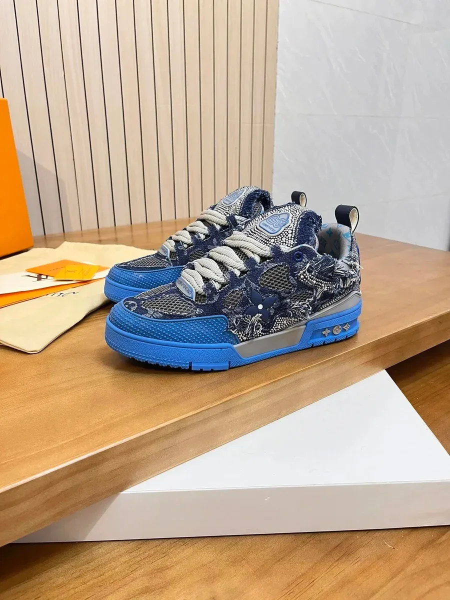 Louis Vuitton LV Trainer Blue Floral Sneakers
