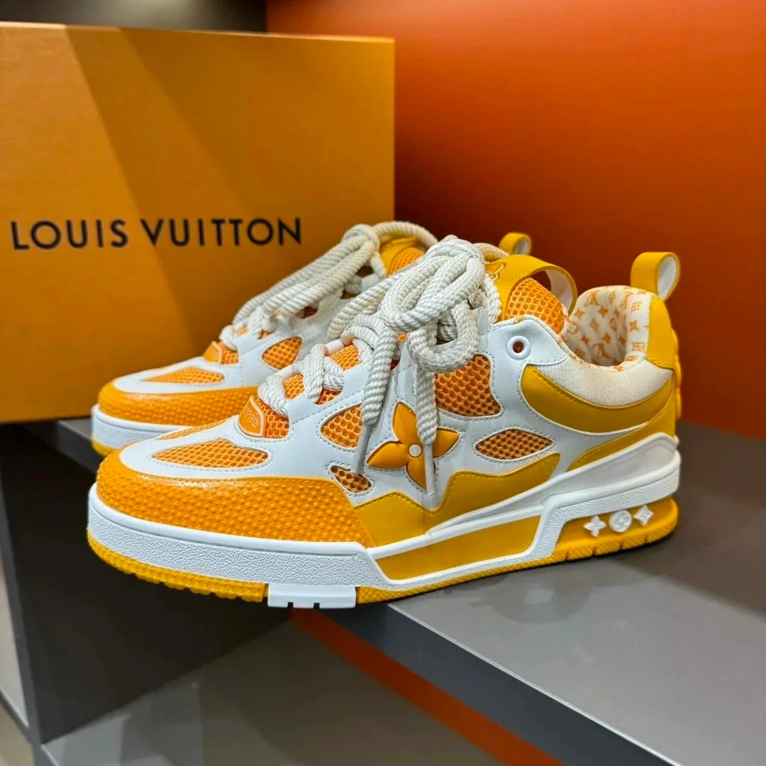Louis Vuitton LV Trainer Yellow & White Sneakers