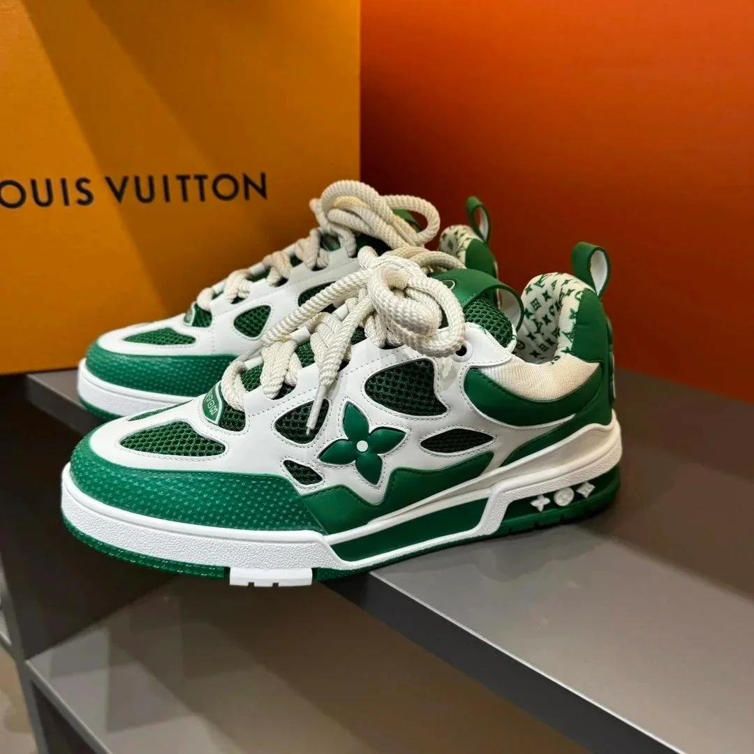 Louis Vuitton LV Trainer Green & White Sneakers