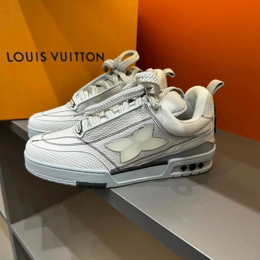Louis Vuitton LV Trainer White Leather Sneakers