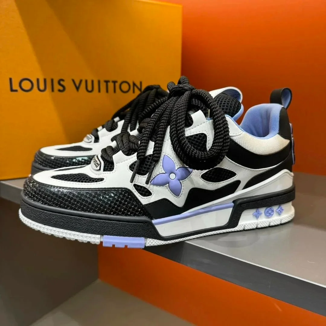 Louis Vuitton LV Trainer White/Black/Lilac Sneakers