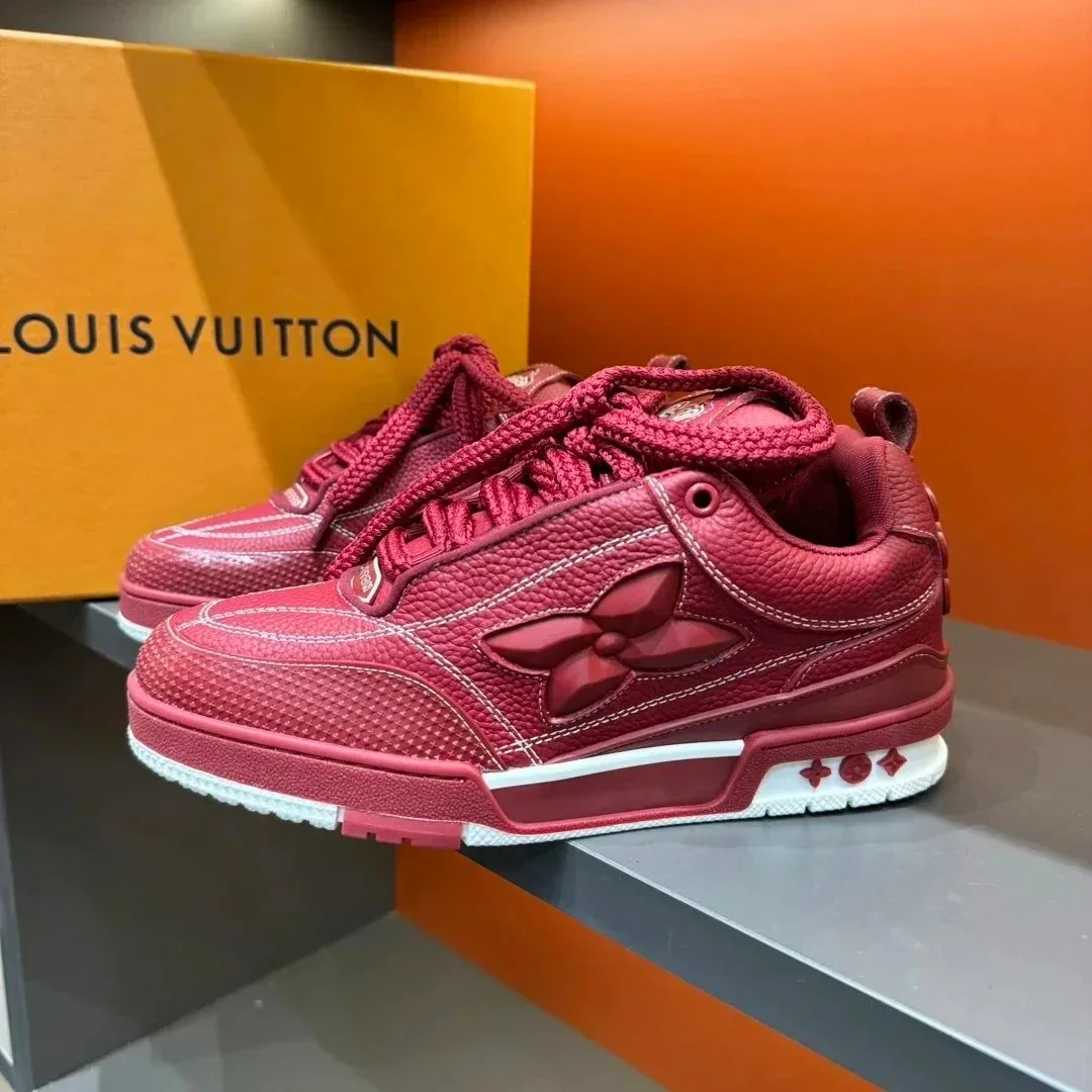 Louis Vuitton LV Trainer Red Wine Sneakers