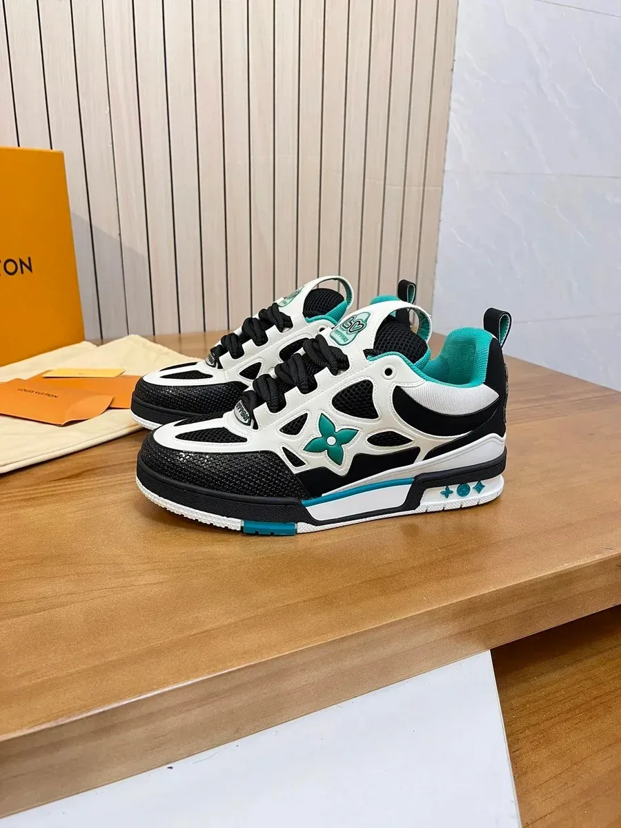 Louis Vuitton LV Trainer White/Turquoise Sneakers
