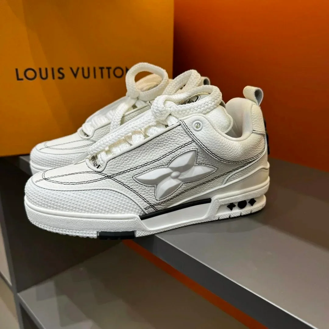 Louis Vuitton LV Trainer White Leather Sneakers