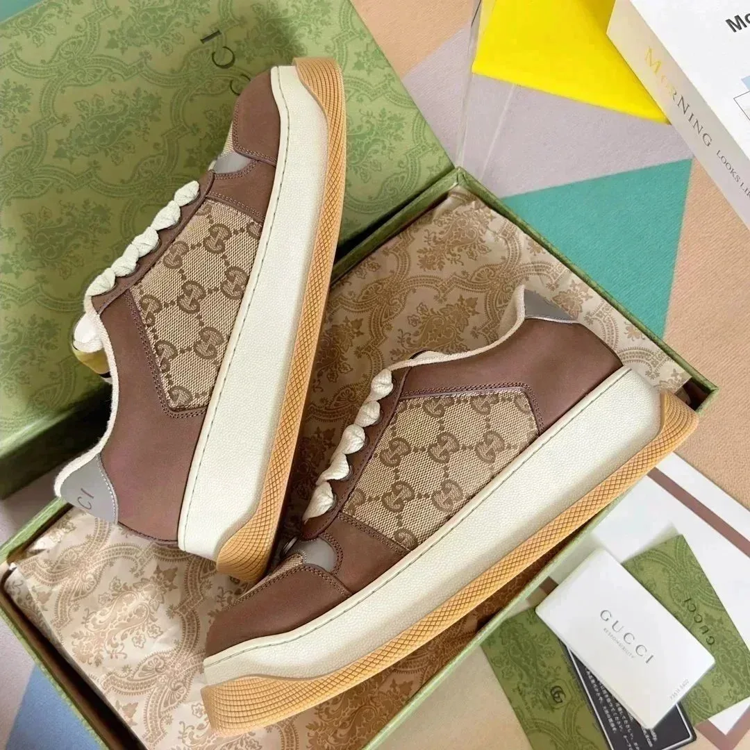 Gucci Ace 16 GG Monogram Sneakers Brown