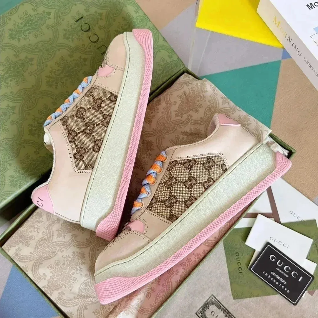 Gucci Runners Beige/Pink Sneakers