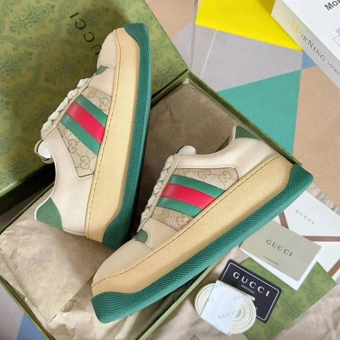 Gucci Iconic GG Sneakers Beige/Red/Green