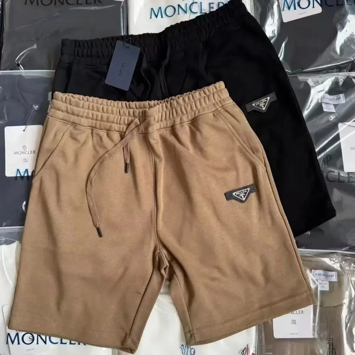 Prada Beige & Black Shorts