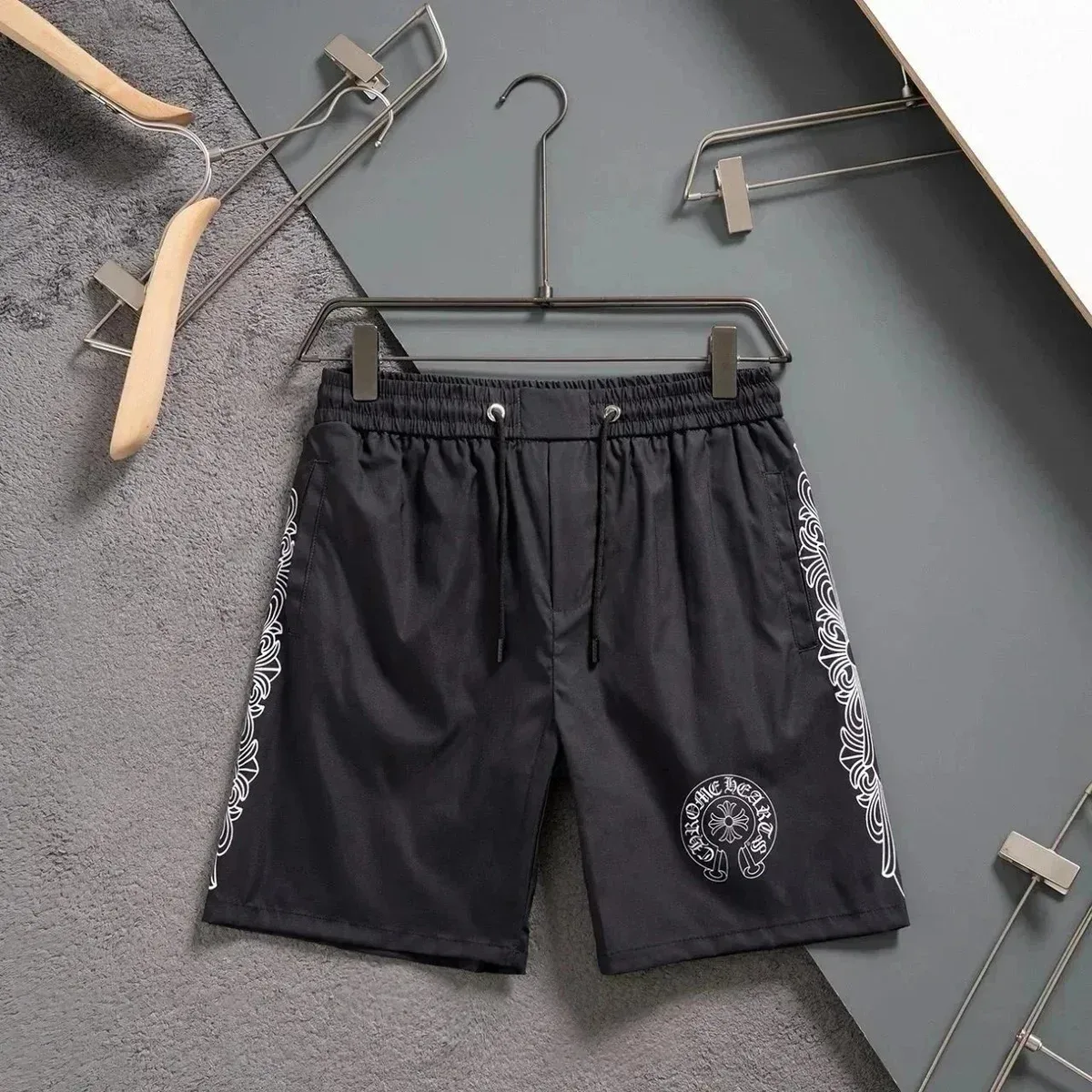 Chrome Hearts CH Cross Black Floral Shorts