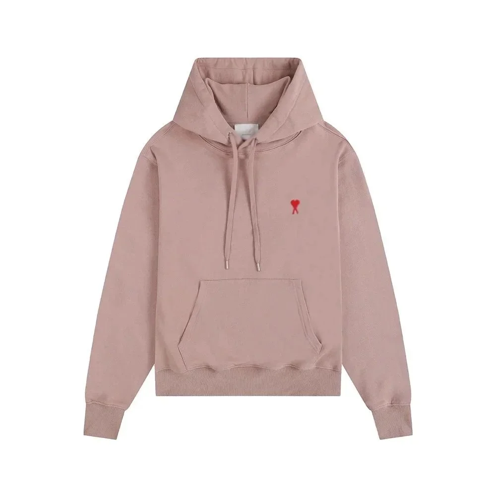 Amauro Hoodie with Red Heart Logo Beige Product Type