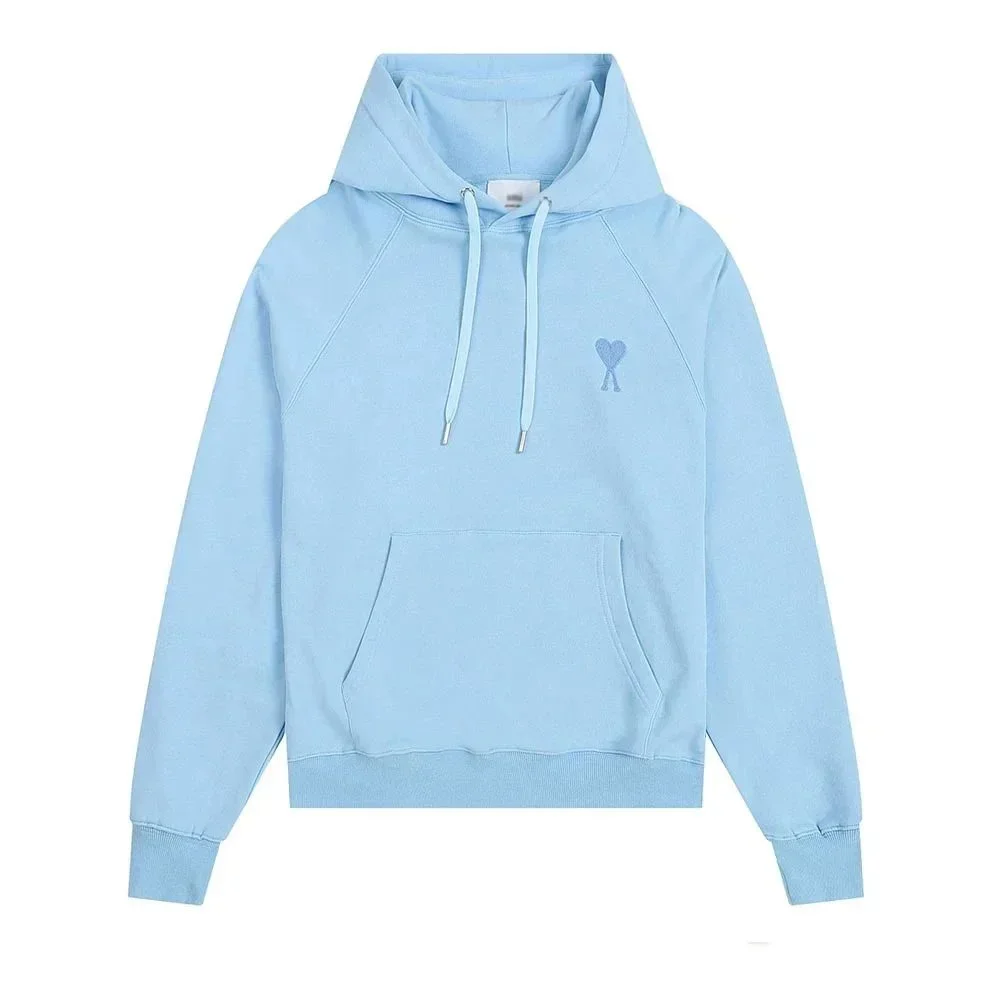 Ami Light Blue Hoodie with Heart Logo