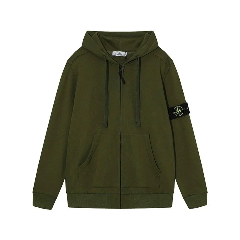 Stone Island 68-15 Olive Green Hoodie