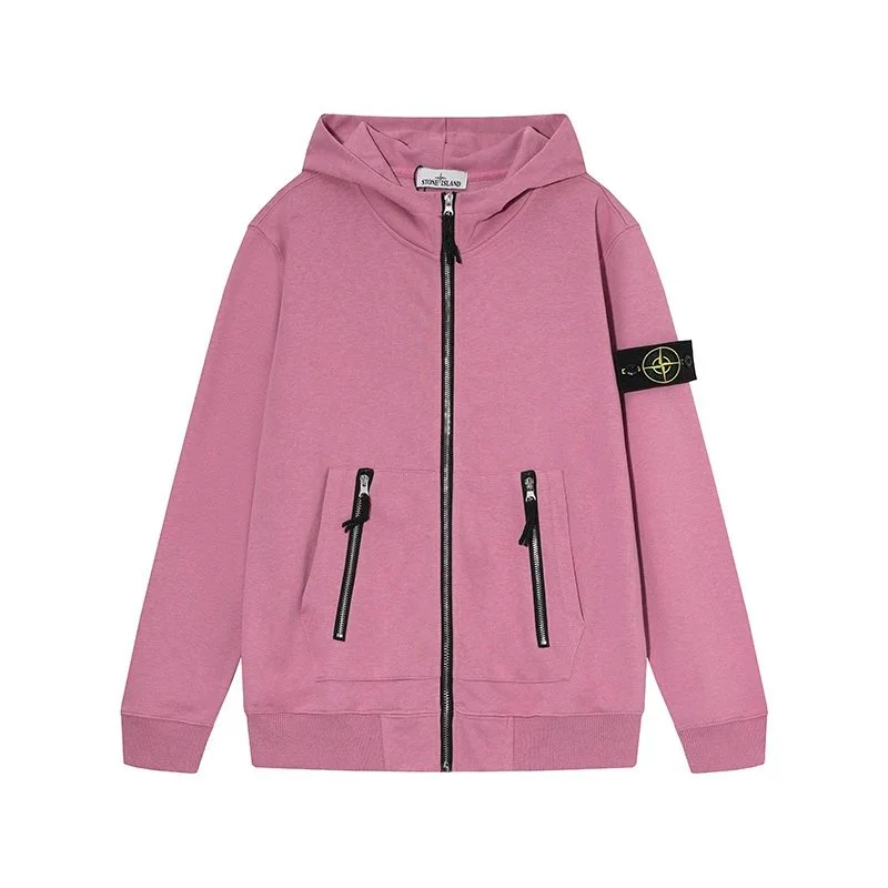 Stone Island 68-15 Pink Hoodie Jacket