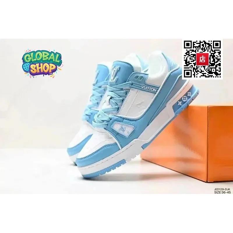 Louis Vuitton LV Trainer Light Blue Sneakers