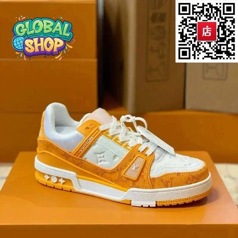 Louis Vuitton LV Trainer White Yellow Sneakers