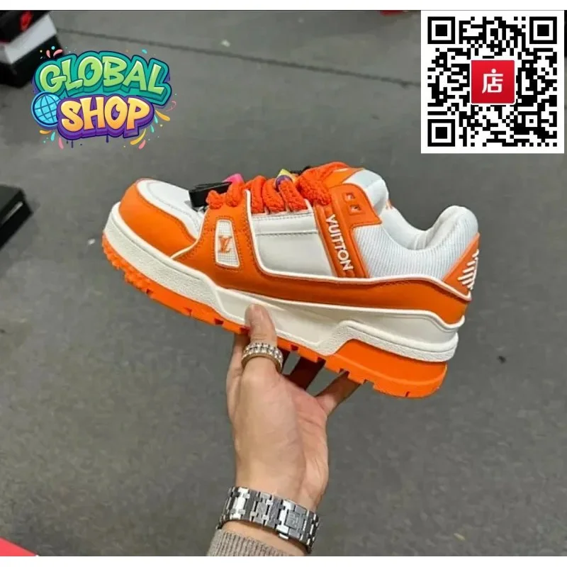 Louis Vuitton LV Trainer Orange Sneakers