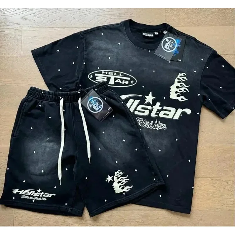 Hellstar Studios Black Flame Print Co-ord Set