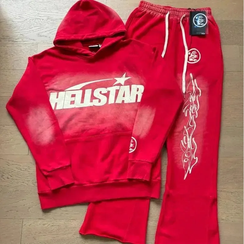 Hellstar Red Flame Tracksuit Set