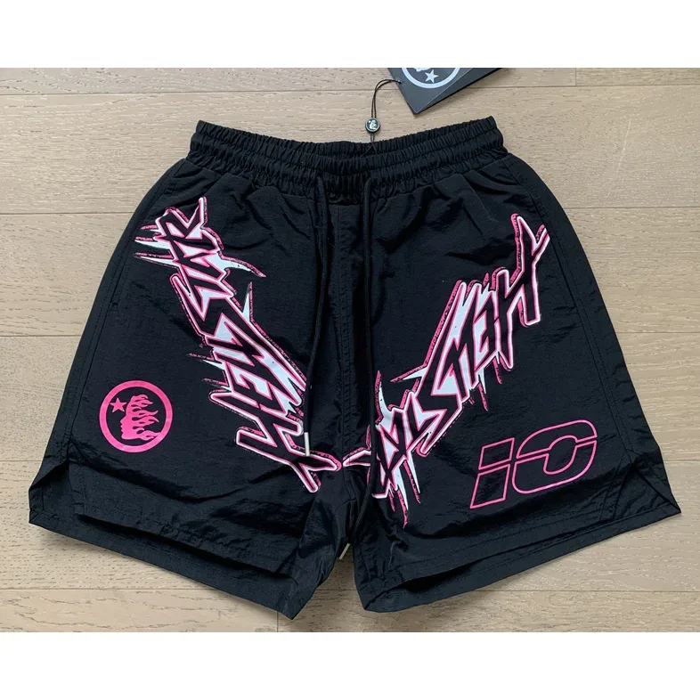 Trapstar Hellstar Black Pink Print Shorts