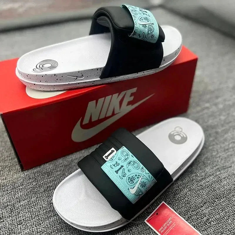 Nike Gato Black/Blue Slide Sandals