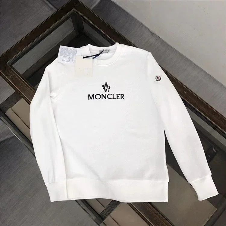 Moncler Logo Crewneck Sweatshirt White