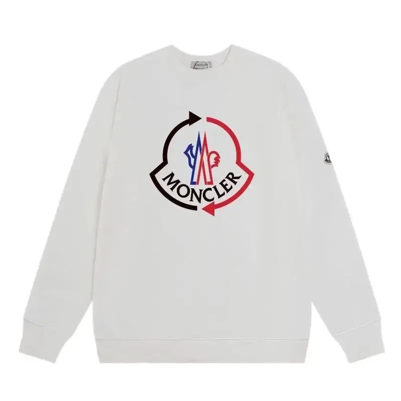 Moncler Logo Sweatshirt White Tops