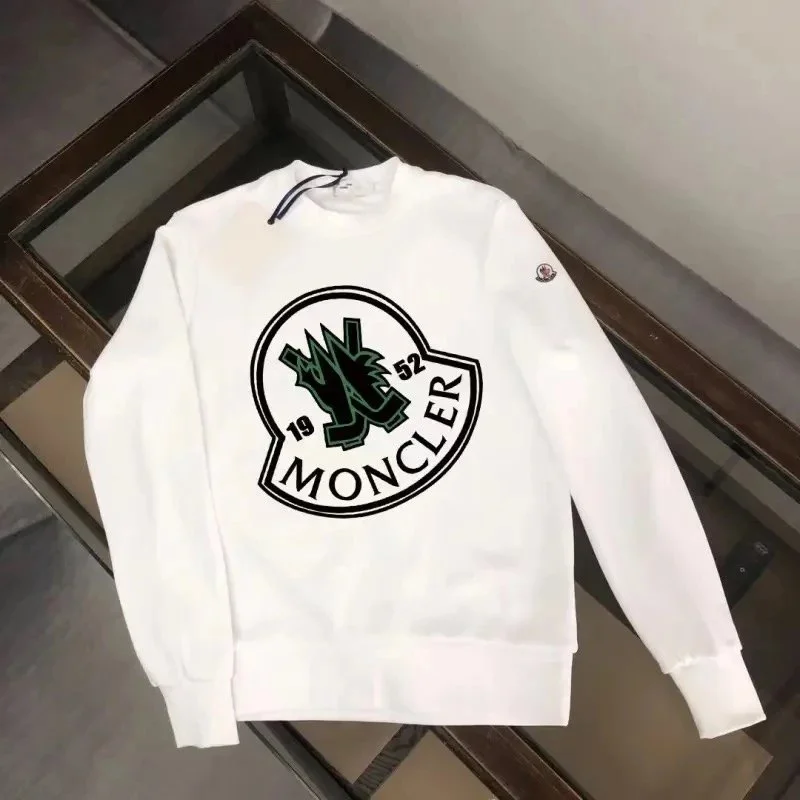 Moncler White Logo Crewneck Sweatshirt