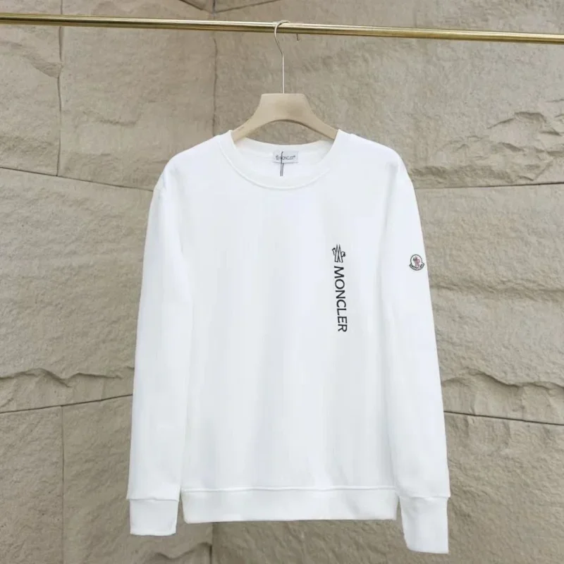 Moncler White Monogram Crewneck Sweatshirt