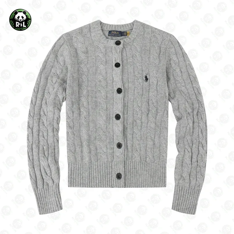 Polo Ralph Lauren Cable Knit Cardigan Grey