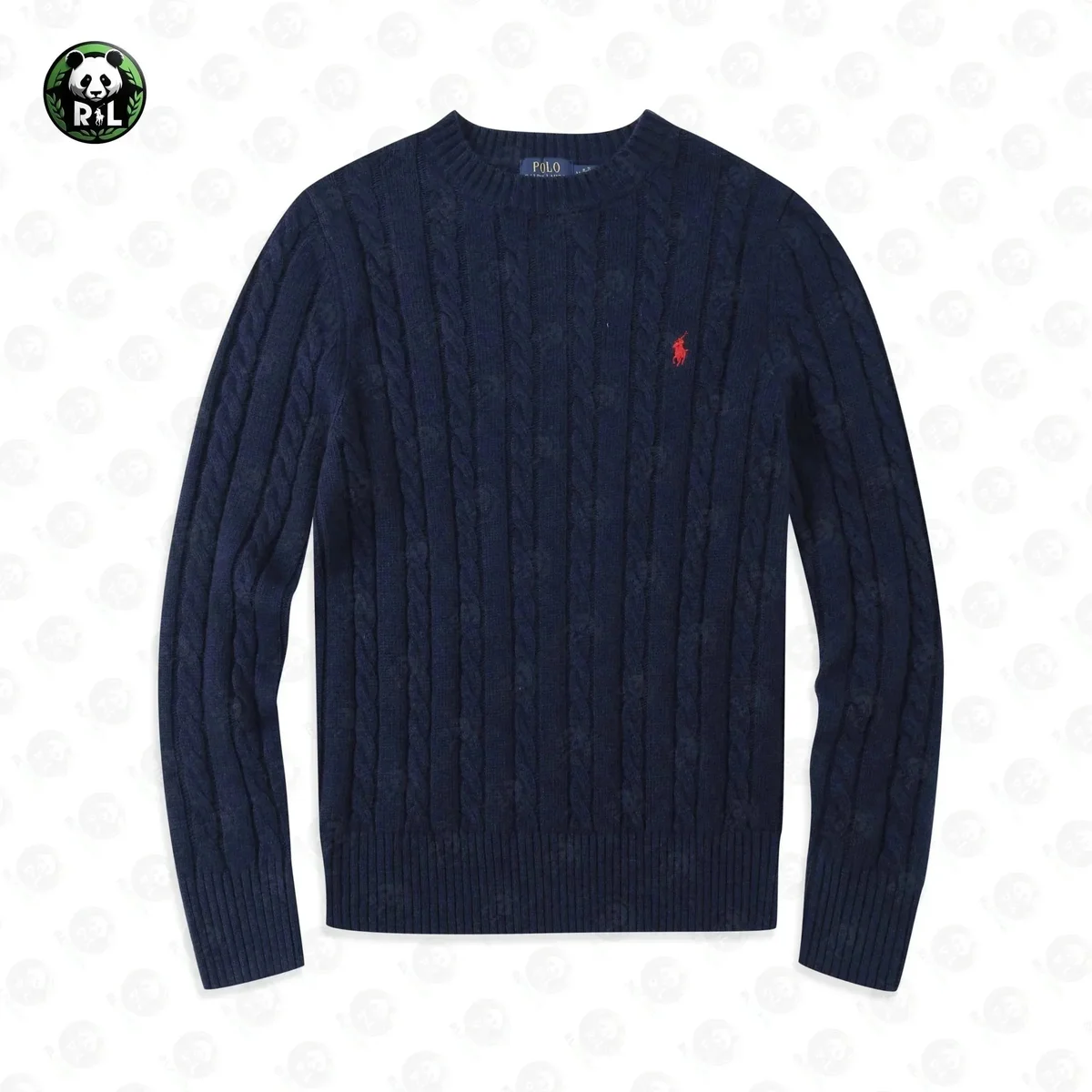 Polo Ralph Lauren Big Pony Cable Knit Sweater Navy