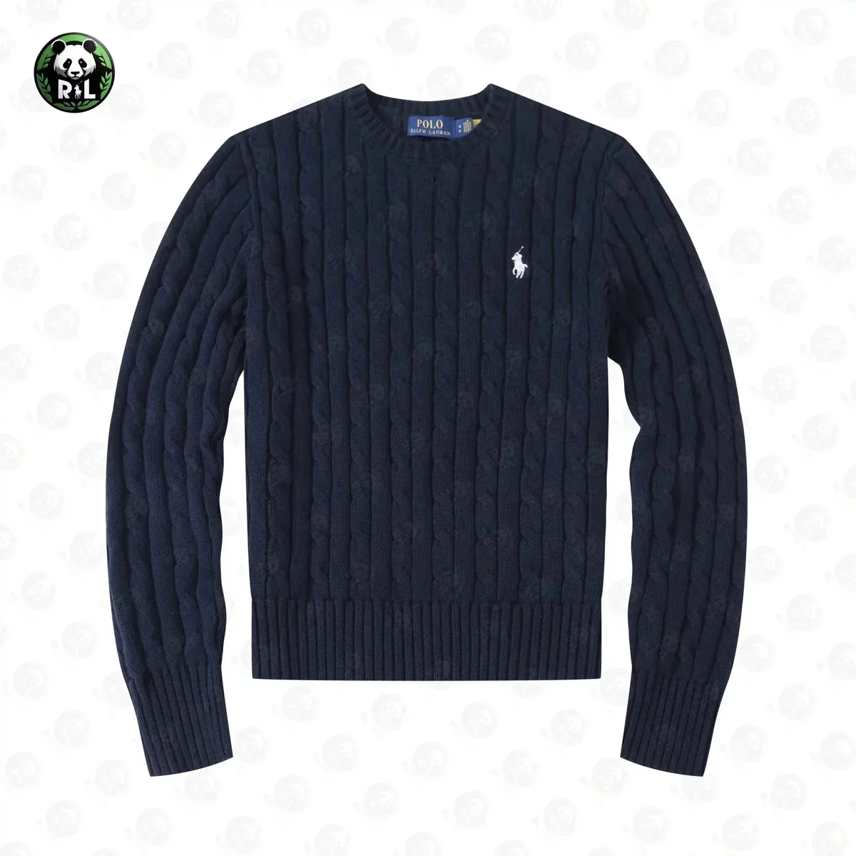 Polo Ralph Lauren Cable Knit Crewneck Sweater Navy