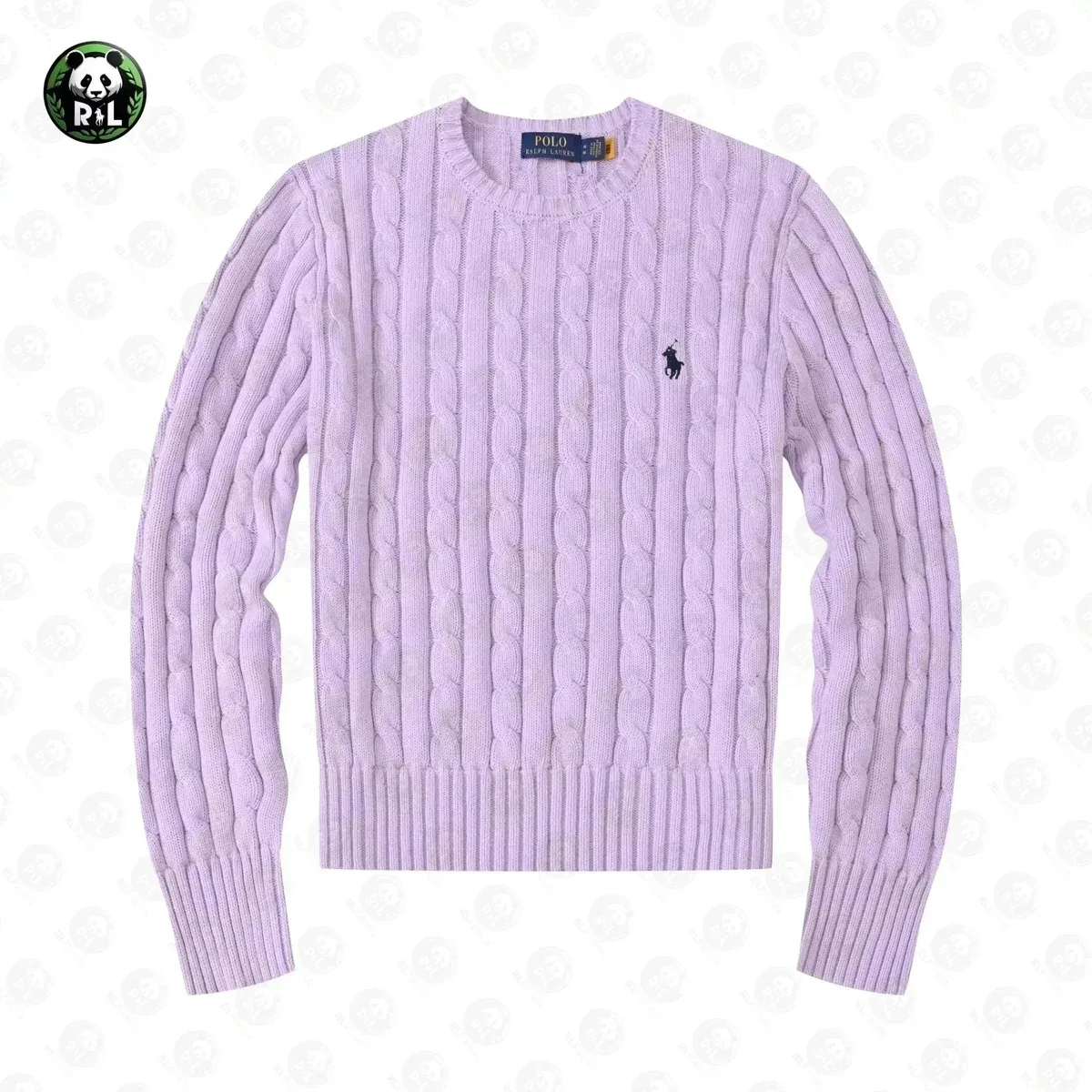 Polo Ralph Lauren Cable Knit Sweater Lilac Casual